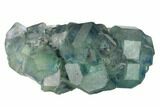 Blue-Green Cuboctahedral Fluorite Crystal Cluster - China #161794-1